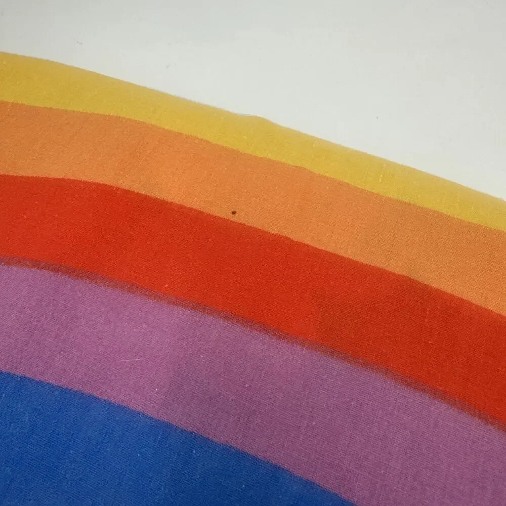 Vintage Sears Roebuck Rainbow Clouds Twin Flat/Fitted Sheet